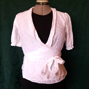 Old Navy Eyelet Wrap Blouse